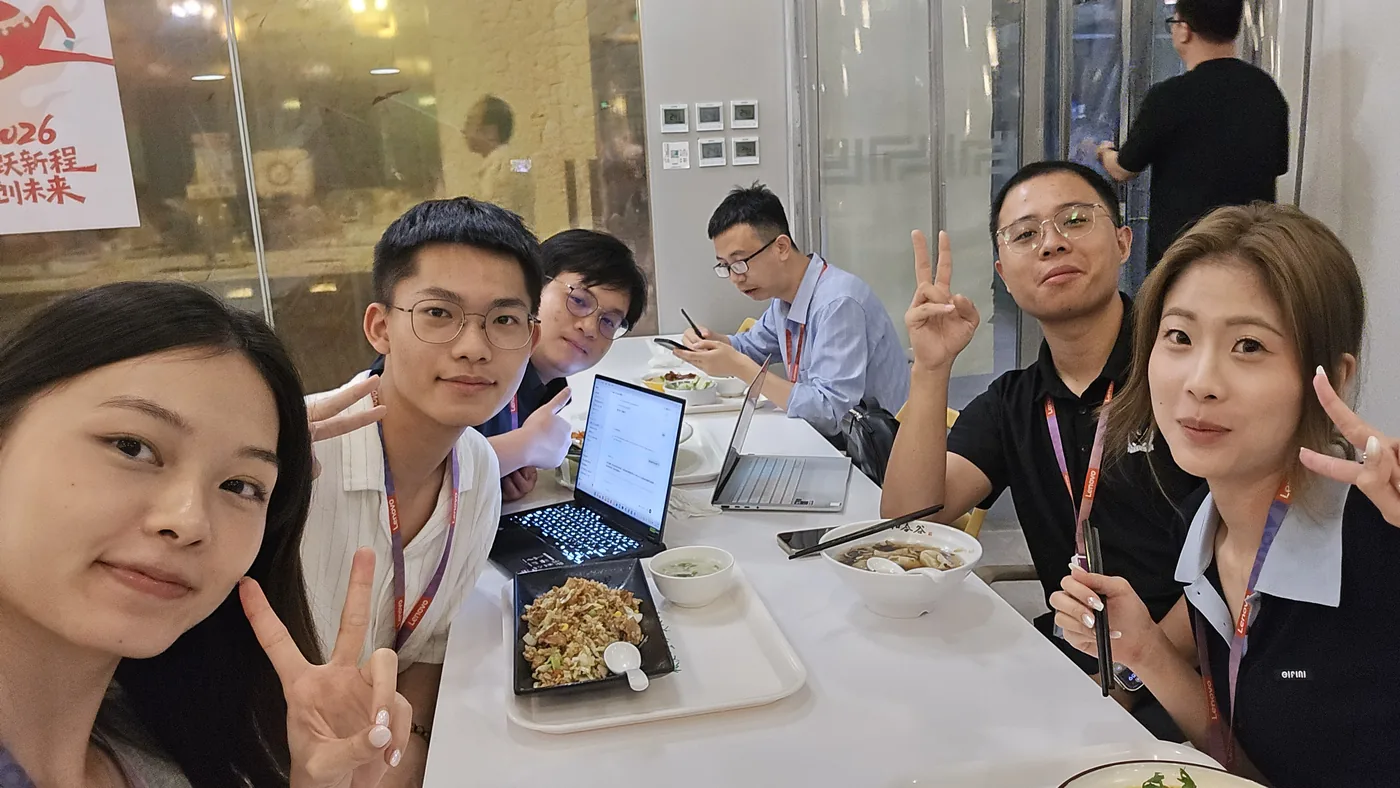 聯想園區食堂的晚餐時間